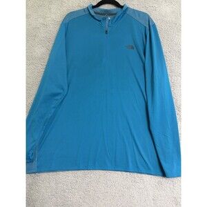 North Face Sweatshirt Mens XXL FlashDry XD 1/4 Zip Performance Pullover Teal